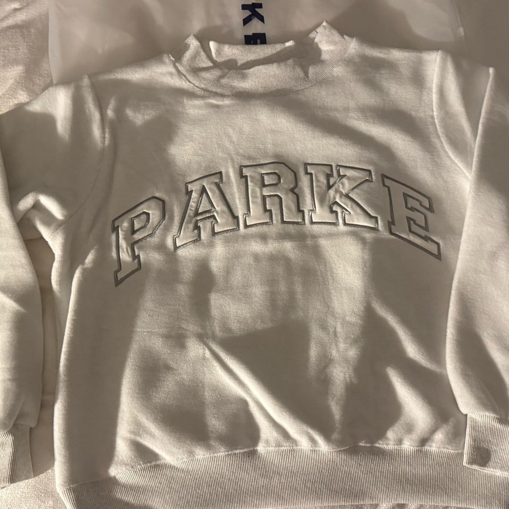 Parker Heather Gray Mockneck Sweater S/M - Picture 4 of 5